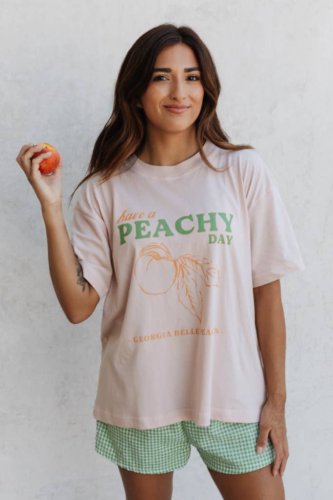 Crowned Free - Wholesale Screen Printed T-Shirt - Women's - Have a Peachy Day Tee   2