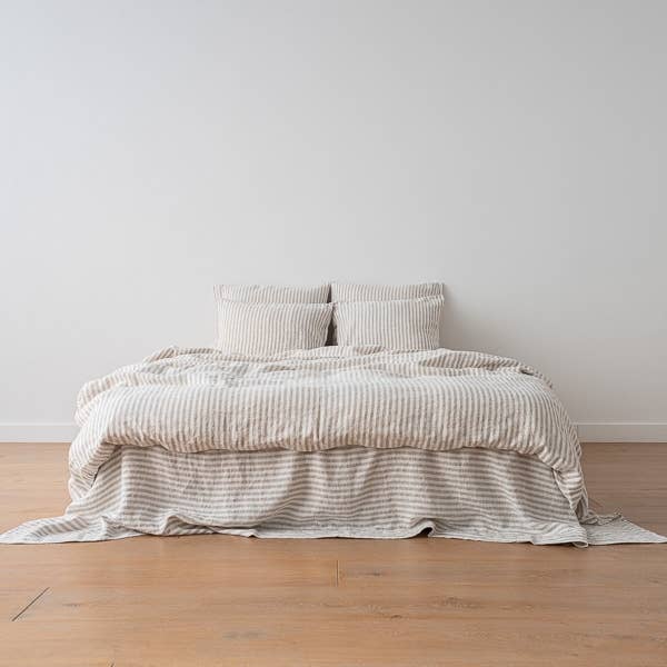 LinenMe - Wholesale Duvet cover - Linen Duvet Natural Ticking Stripe2