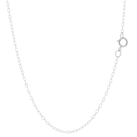 Plazko - Wholesale Link & Chain Necklace - Flat Cable Chain Sterling Silver 2x1.5mm 16" W/ Spring Ring Clasp - 1pc2