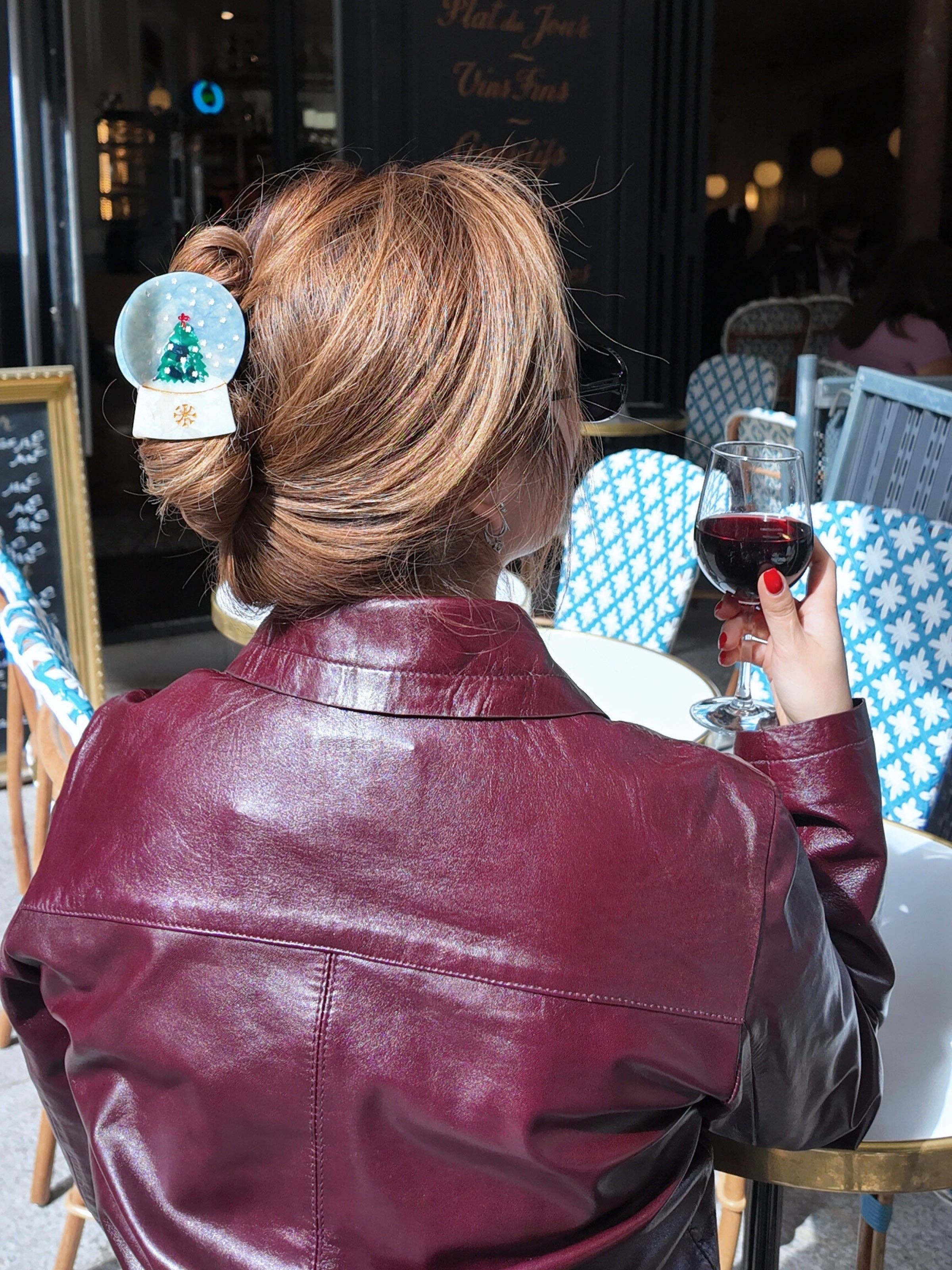 Solar Eclipse - Wholesale Hair Clip - Women's - Hand-painted Snow Globe Claw Hair Clip | Eco-Friendly8