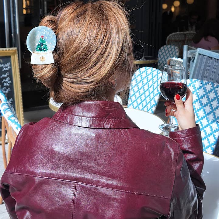 Solar Eclipse - Wholesale Hair Clip - Women's - Hand-painted Snow Globe Claw Hair Clip | Eco-Friendly8