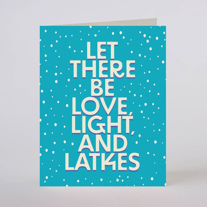 LOVE, LIGHT, AND LATKES for wholesale by Mixtape Paper Co.