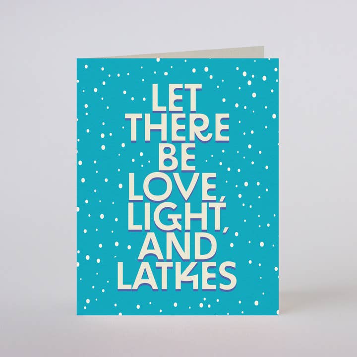 LOVE, LIGHT, AND LATKES for wholesale by Mixtape Paper Co.