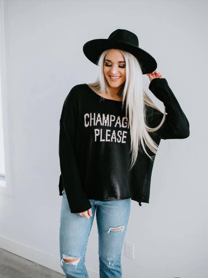 Champagne per favore! per la vendita all'ingrosso da parte di Ashley’s Clothing Design Inc.