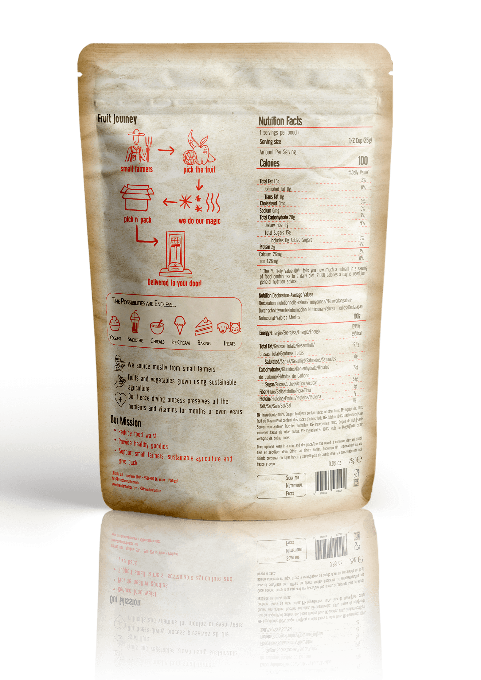 Diaita - Wholesale Dried/Dehydrated Fruit - Freeze Dried Dragon Fruit Snack1