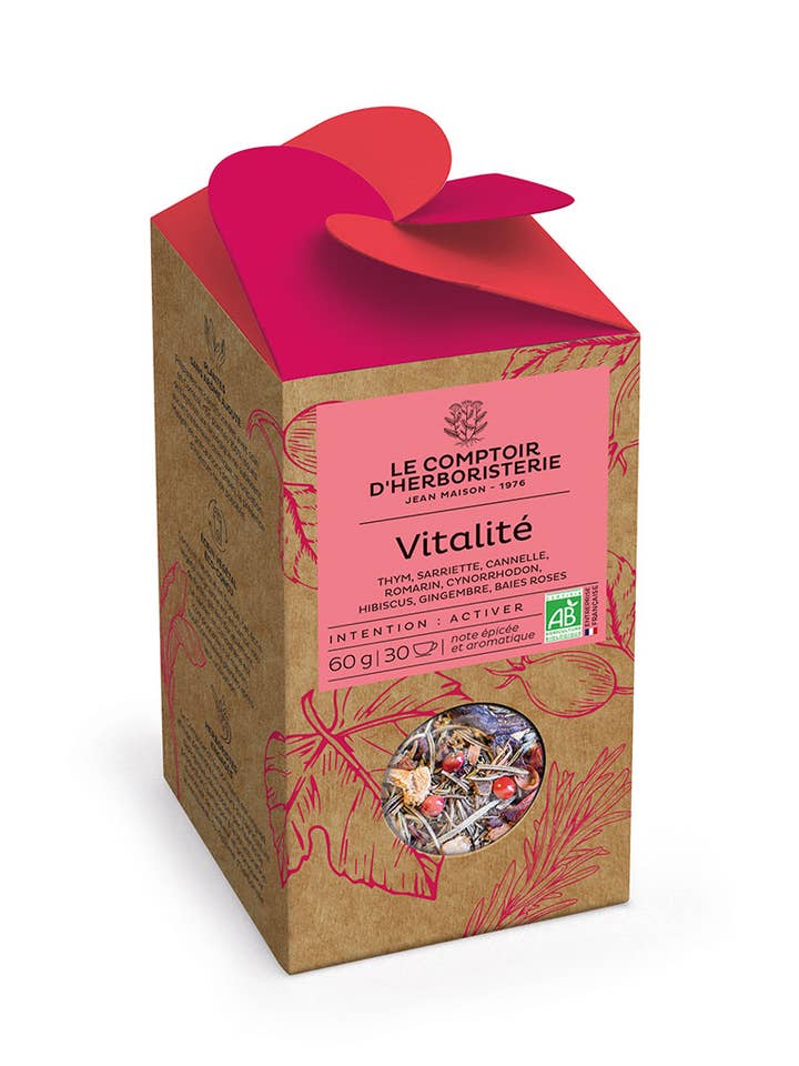 BIOLOGISCHE VITALITEIT KRUIDENTHEE 60G voor wholesale door LE COMPTOIR D'HERBORISTERIE