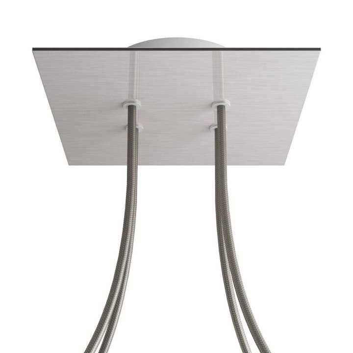 Rosace Rose-One carrée, 200 mm avec 4 trous et 4 trous latéraux pour la vente par LIGHTINUP S.R.L.