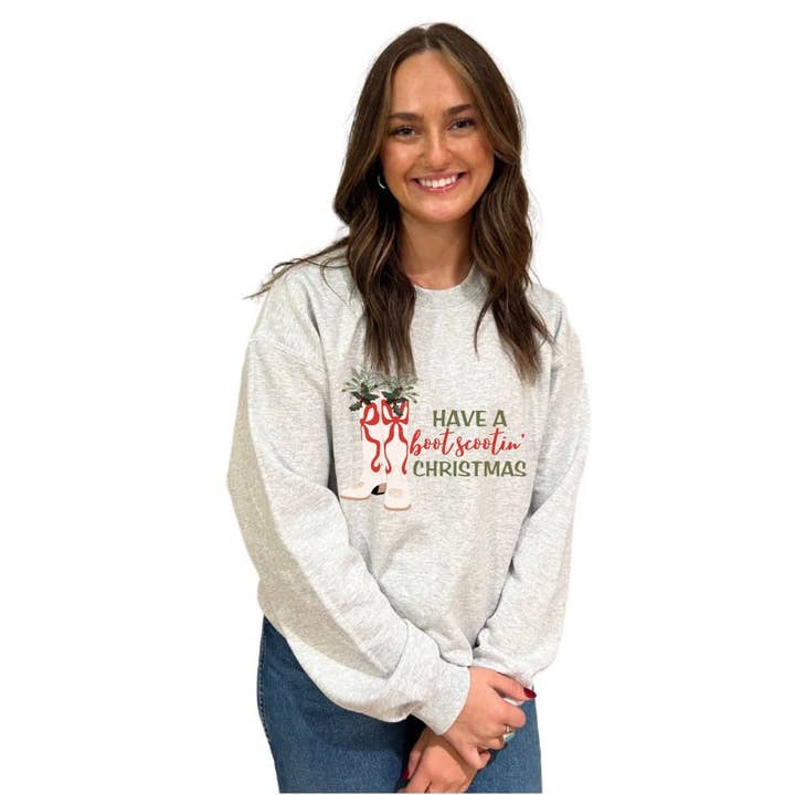 Bar A Apparel - Wholesale Graphic Sweatshirt - Women's - Boot Scootin' Christmas Crew
