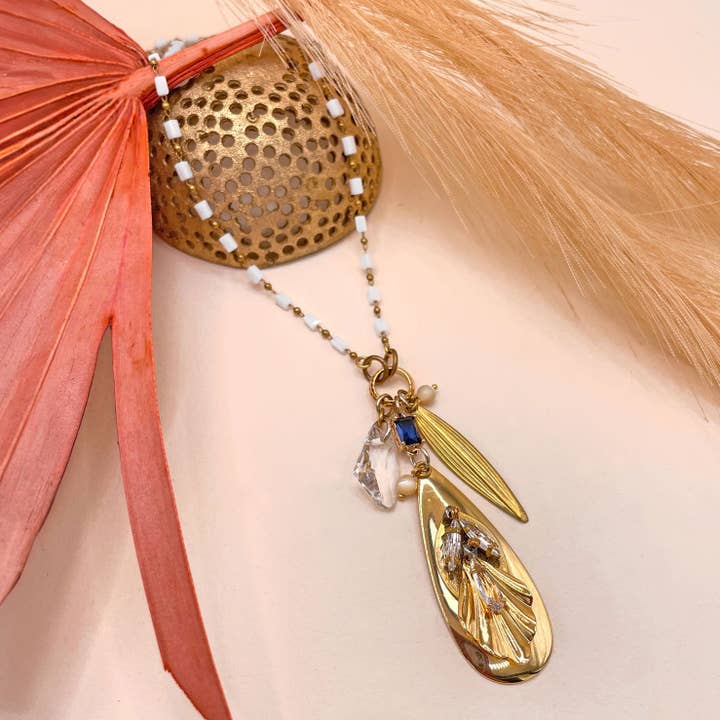 Alchemilla Lange Ketting met Glazen Ketting voor wholesale door Susi di Re