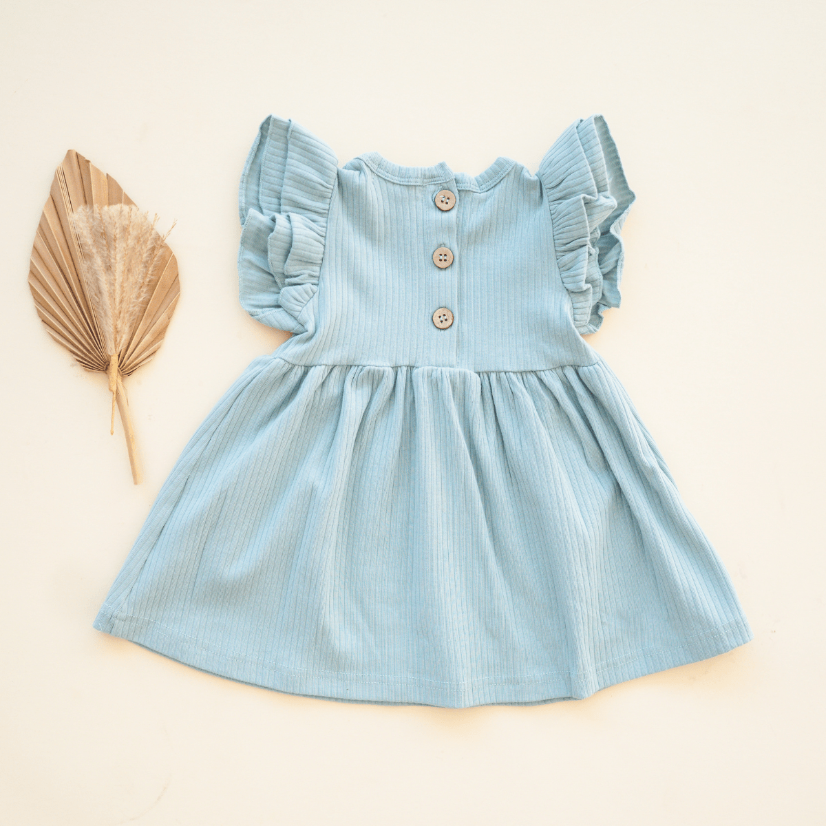 bug + bean kids – Vestido - Crianças por atacado – Vestido de babado em algodão orgânico | Sky6