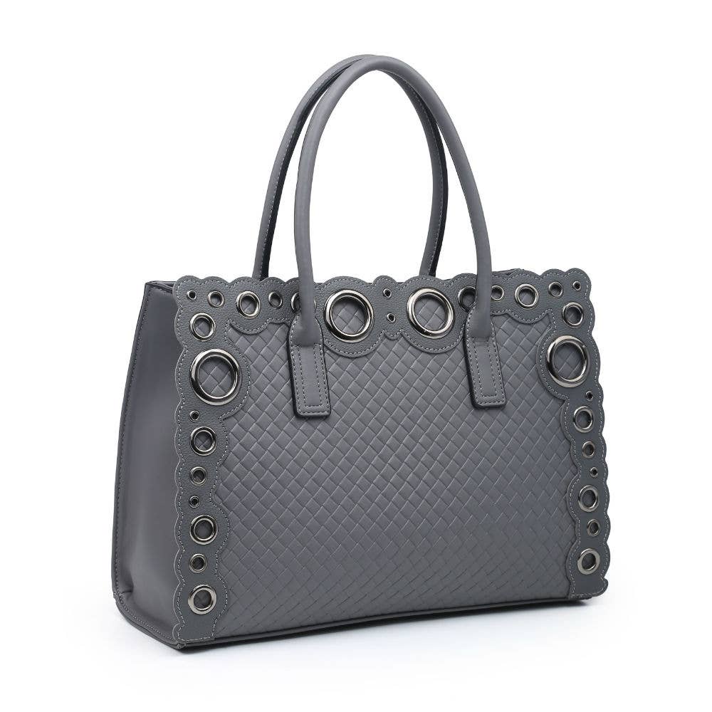 Papaya Fashion Ltd - Wholesale Top Handle Bag - Women's - 82230-3 Handbag with metal rings along the edge of bag7