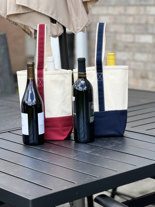 US Bags - Wholesale Wine Tote - Premium Canvas Wine Tote Bag3