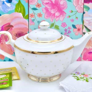 Pretty in Pink Afternoon Tea Set, Bone China Cups, Saucers, Teapot and  Candle Teapot Warmer