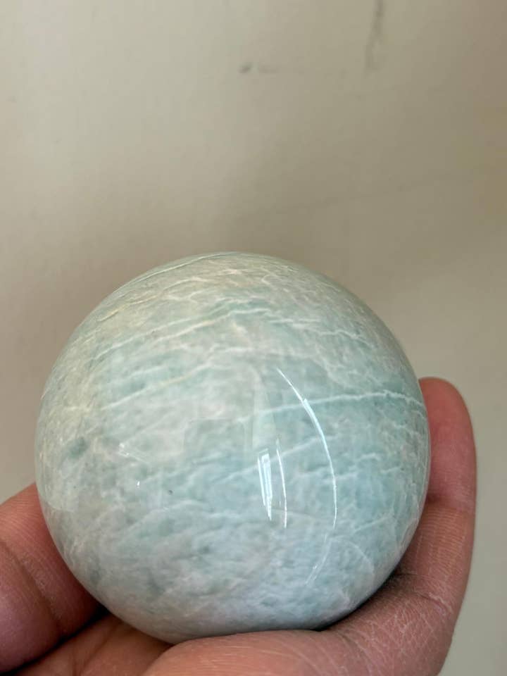 Amazonite Sphere, Natural Amazonite Ball for wholesale by jiomind