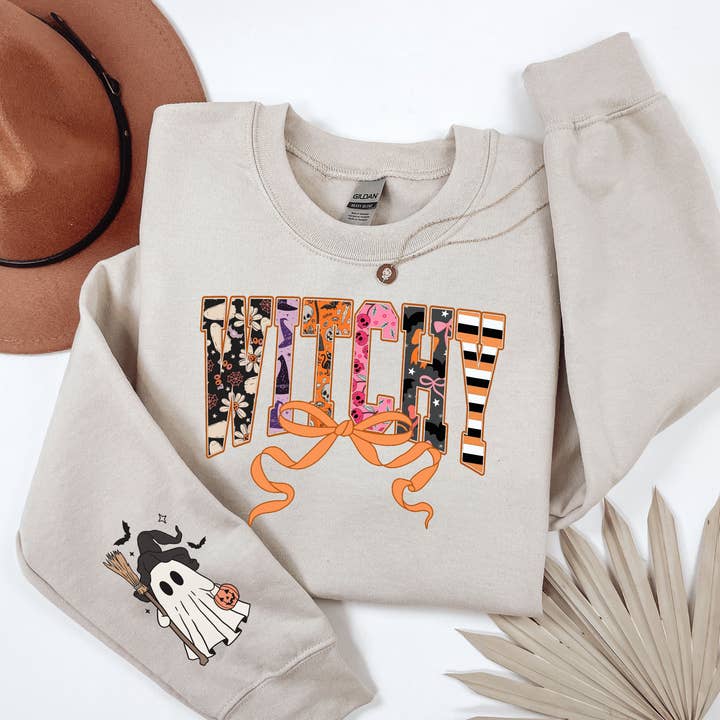 Witchy Graphic Crew for wholesale by H+P Wholesale