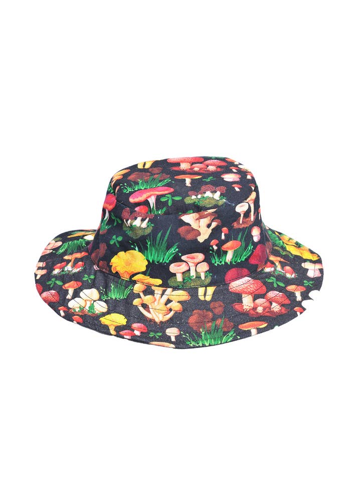 Hippie Boho Cotton Bohemian Mushroom Unisex Bucket Hat for wholesale by The Collection Royal / Royal Handicrafts