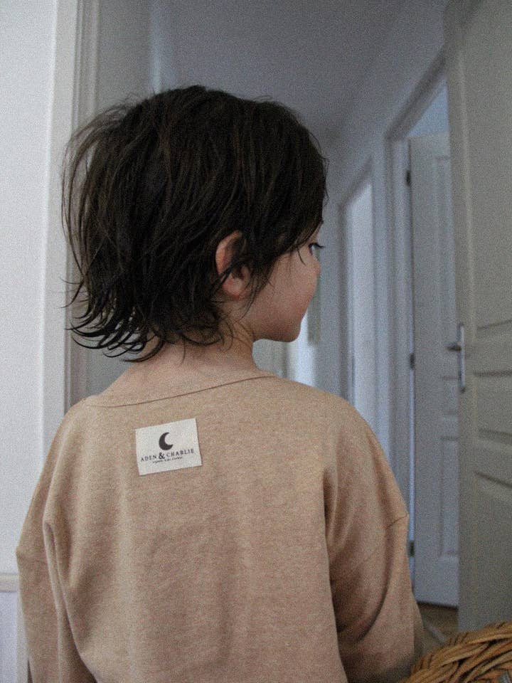 Camiseta de algodón orgánico de manga larga para venta al por mayor de Aden & Charlie