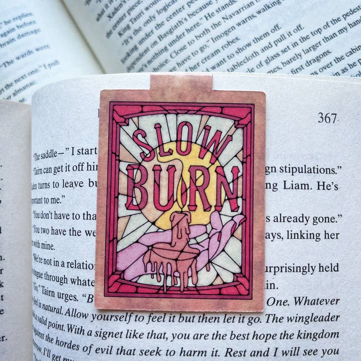 Book Tropes Slow Burn Magnetic Bookmark Book Lover Gift for wholesale by Well Read Babes