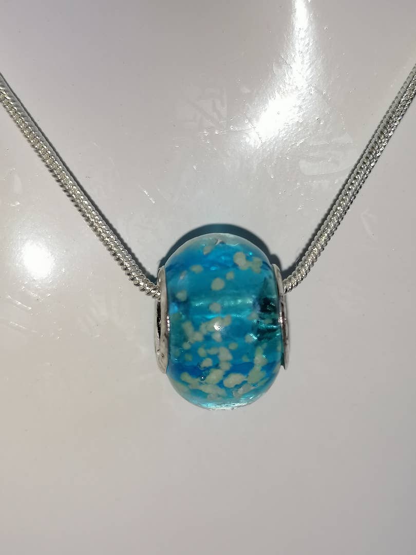 Blue Moon Bijoux - Wholesale Pendant/Charm Necklace - Murano blue pearl necklace0