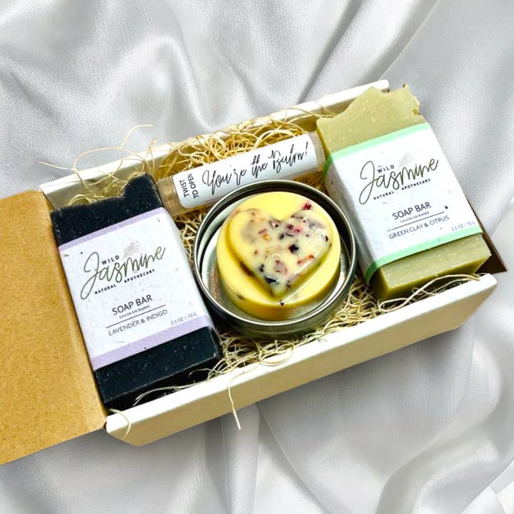 Wild Jasmine Natural Apothecary - Wholesale Bath & Body Set - Holiday Soap Gift Box1