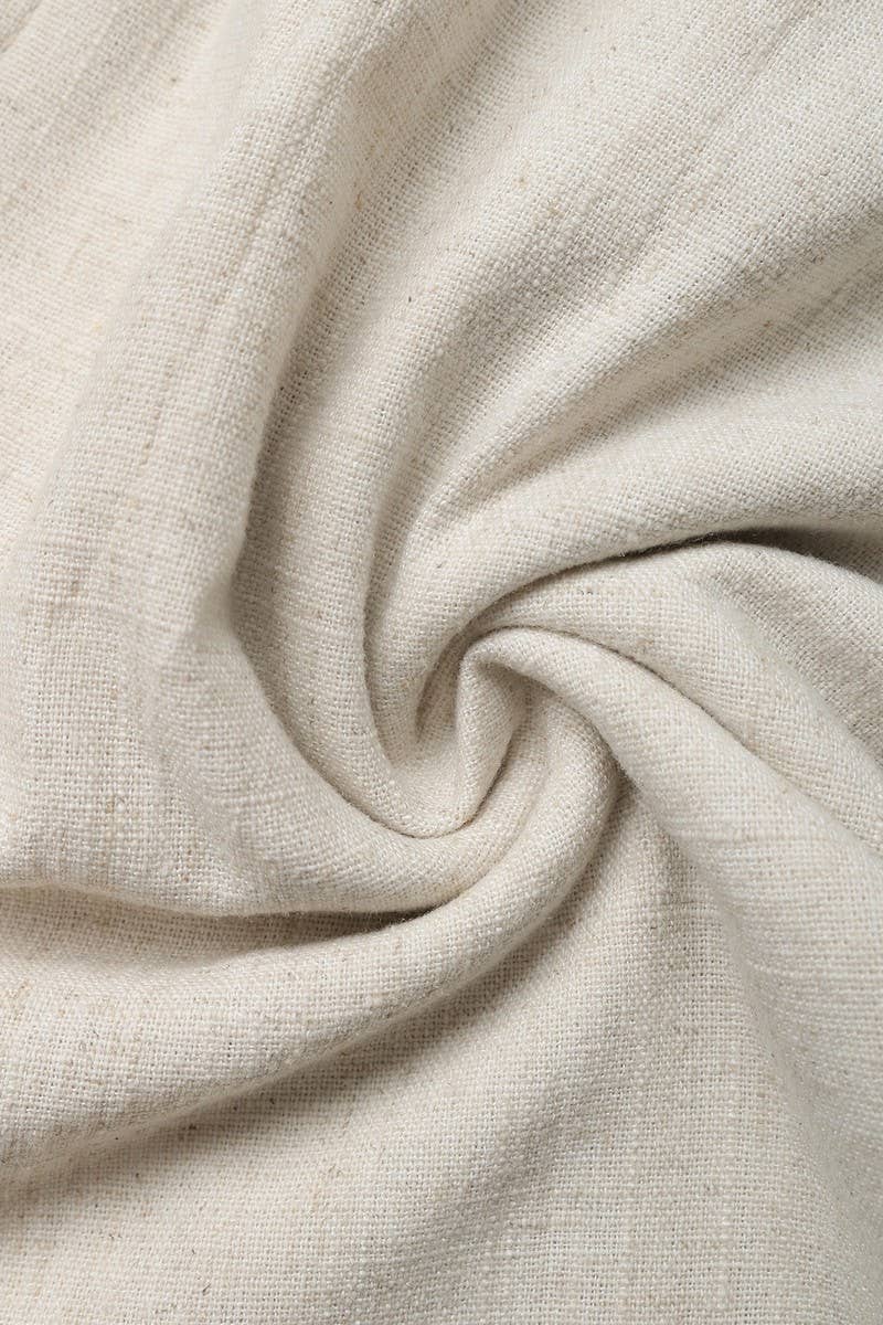 KHAKI CWBSP0509_HIGH-WAIST ELASTIC CASUAL LINEN SHORTS for wholesale on Faire7