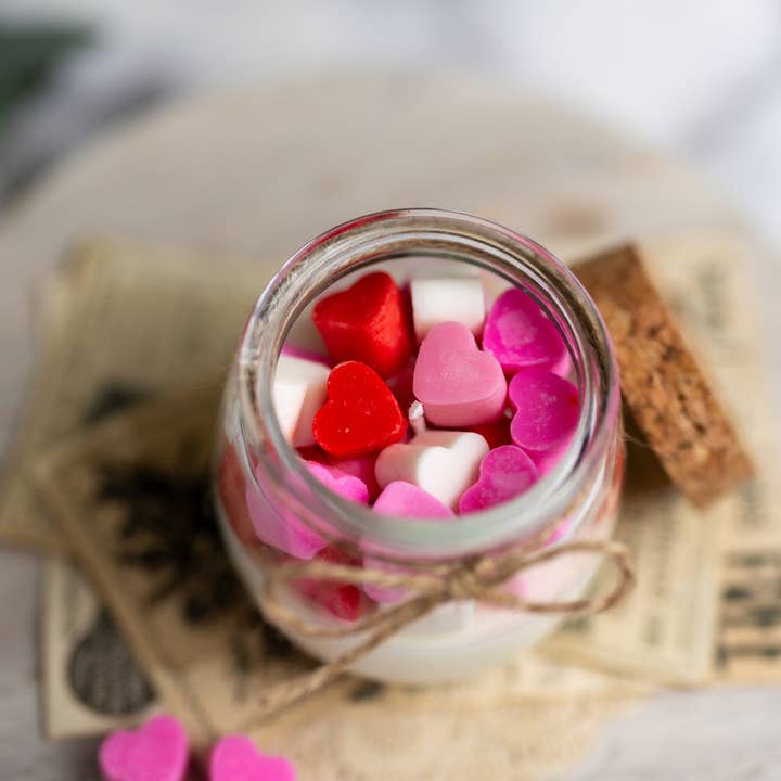 MySunshineCandless - Wholesale Novelty Candle - Hearts candle | Candy Hearts Candle| Conversation Hearts can