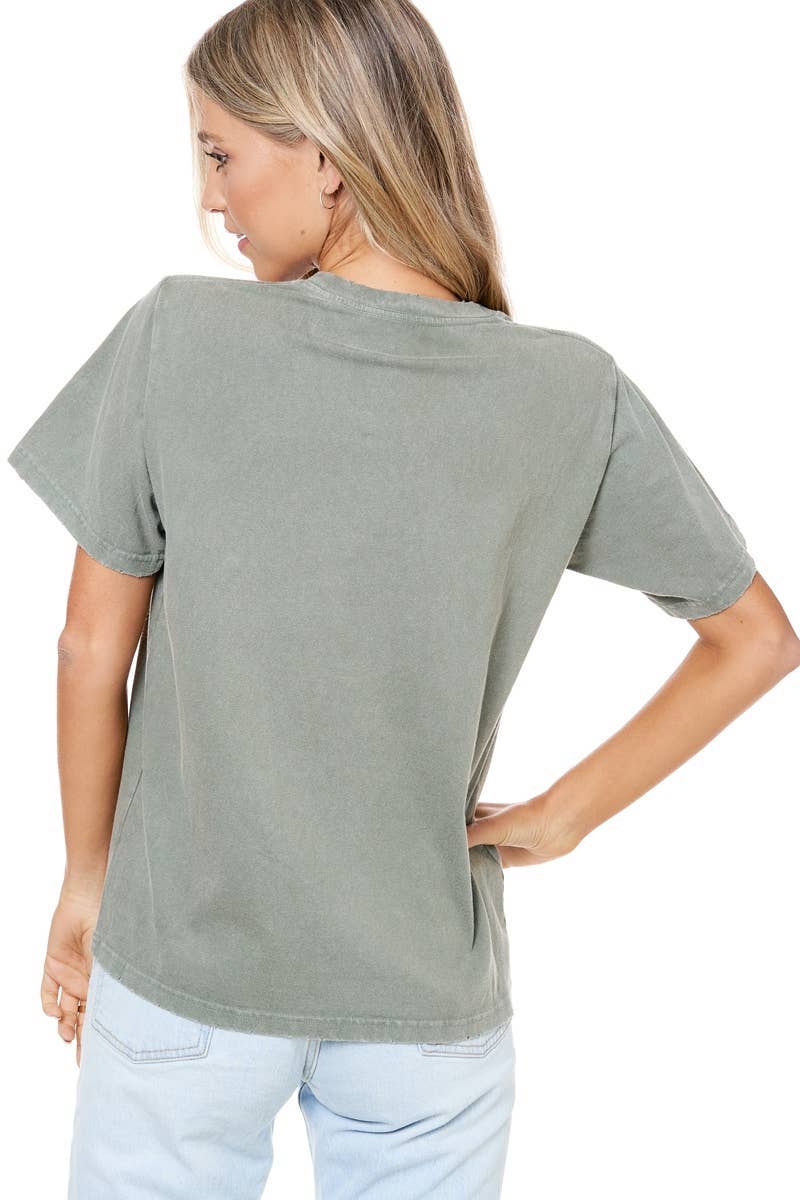 Foryeri - Wholesale T-Shirt - Women's - MINERAL WASHED S/S COTTON TEE5
