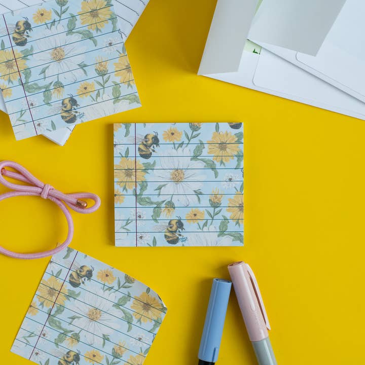 Jaybee Design - Wholesale Sticky Notes - Bee Floral Sticky Notes1