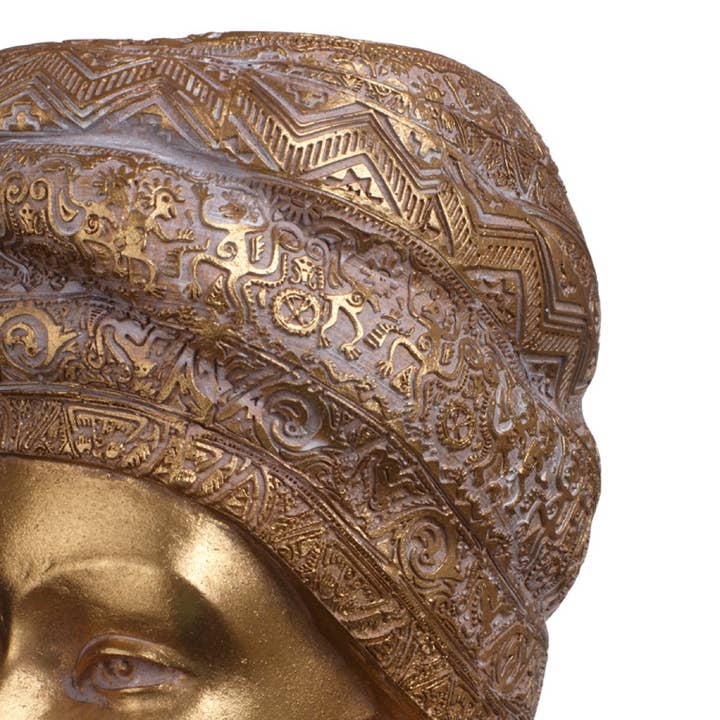 Exclusivas Rocan - Vente Vases - VASE HIMBA HEAD 13,5 x 15,5 x 25,5 cm *DORÉ5