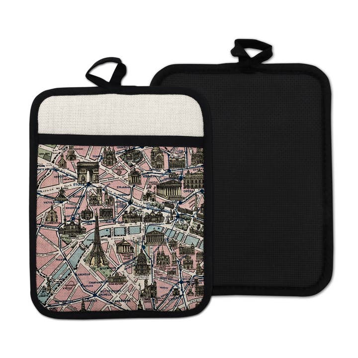 Paris France Map Hot Pad Pot Holder Trivet Cooking Pads for wholesale by Daisy Mae Designs