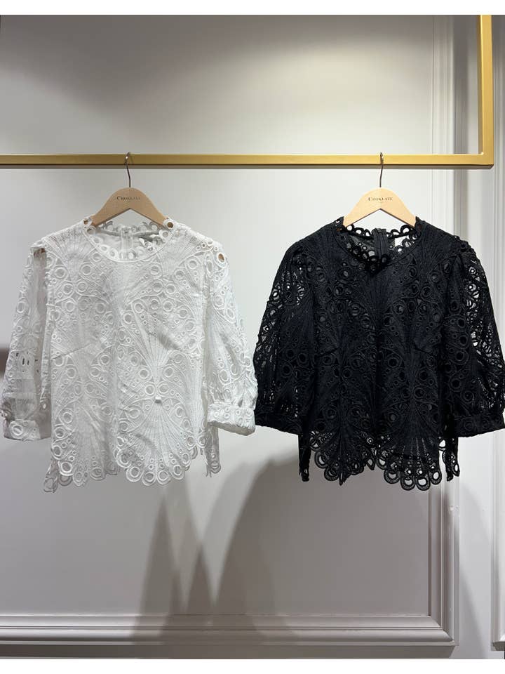 CHOKLATE PARIS - Wholesale Blouse - Women's - Daisy Guipure Lace Top - CH0019