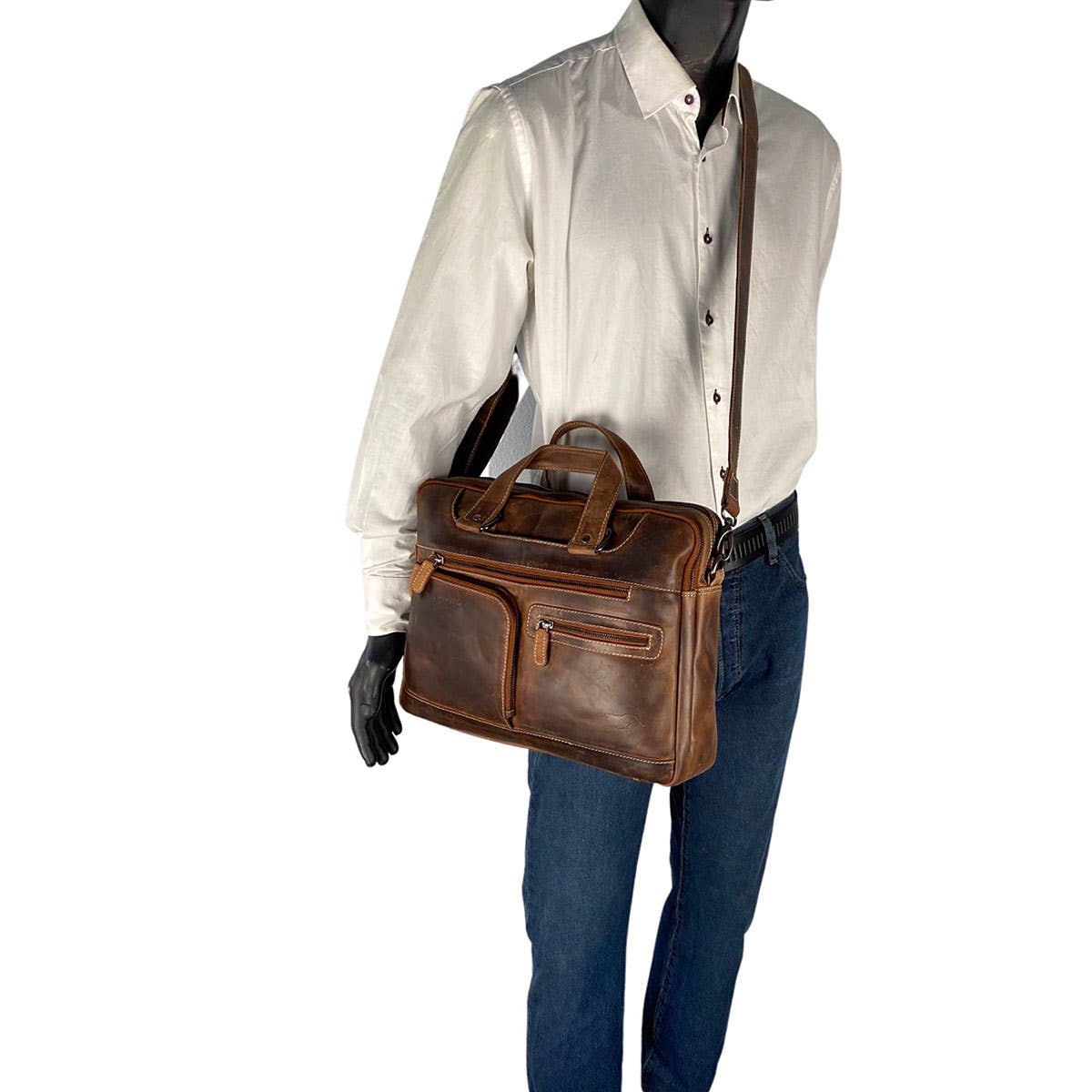 Arrigo – Großhandel Laptoptasche – Unisex – Arrigo Buffalo-Leder Aktentasche für Laptop 15,6 Zoll – 3 Farben11