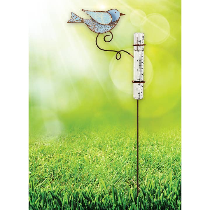 Sunset Vista Designs - Wholesale Outdoor Ornament/Decor - Paisley Bird Rain Gauge1