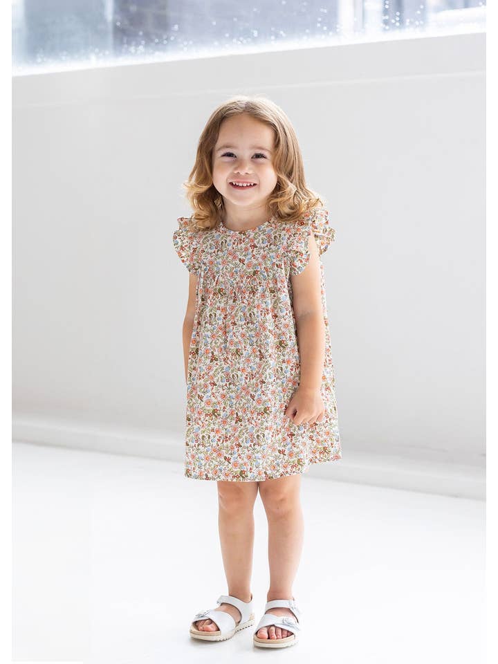 Multi Sunset Fields Floral Dress for wholesale on Faire