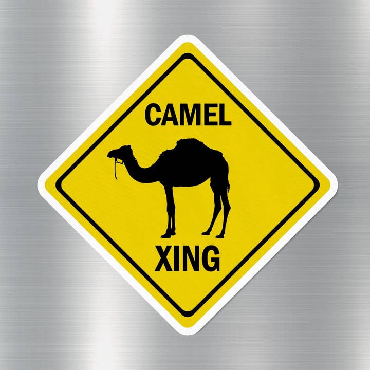 GraffMerch.com – wholesale Sticker – Camel Xing Crossing Funny Sign Sticker0