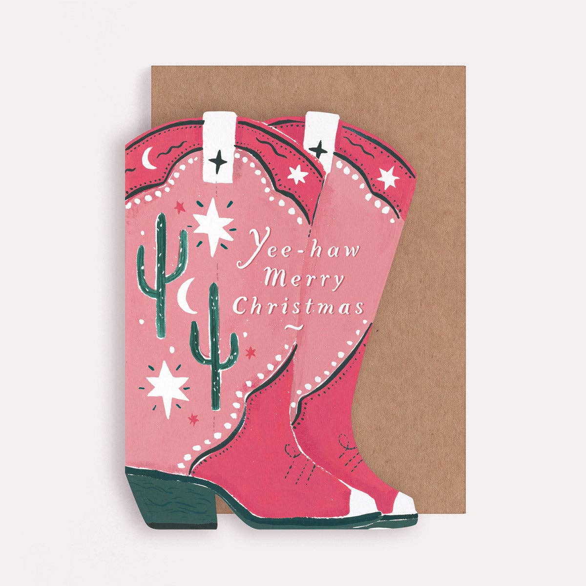 Sister Paper Co. - Vente Cartes de Noël - Carte de Noël Cowboy Boots | Cartes de vœux de Noël3