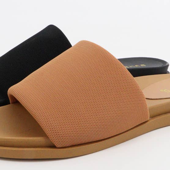 Mars Sky Shoes Wholesale - Wholesale Sandals - Women's - Bamboo MISSION-91 Wide Mesh Fabric Strap Slide Flat Sandals