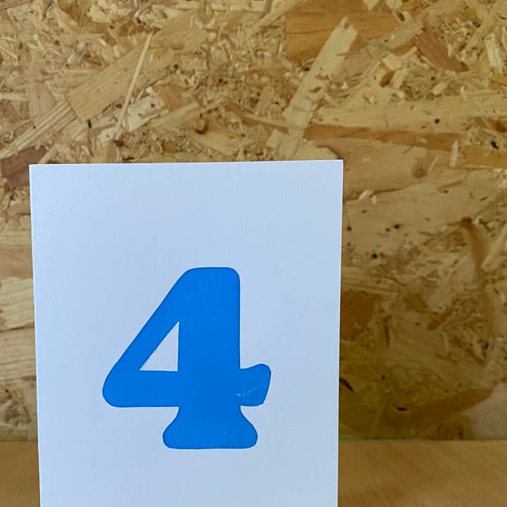 Number 4 card for wholesale by MiLKTEETH