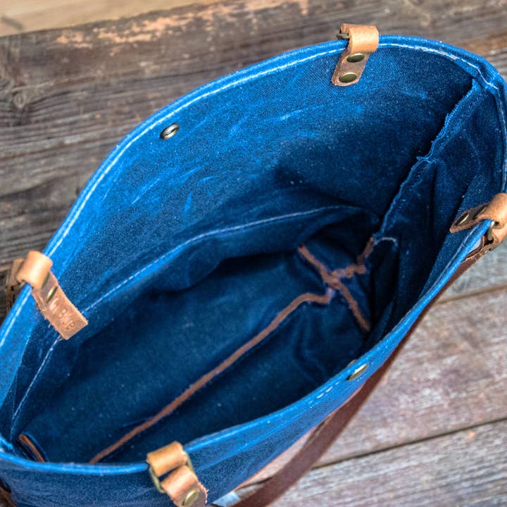 In Blue Handmade - Wholesale Tote bag – Women's - Essential Waxed Canvas and Leather Tote with Options24