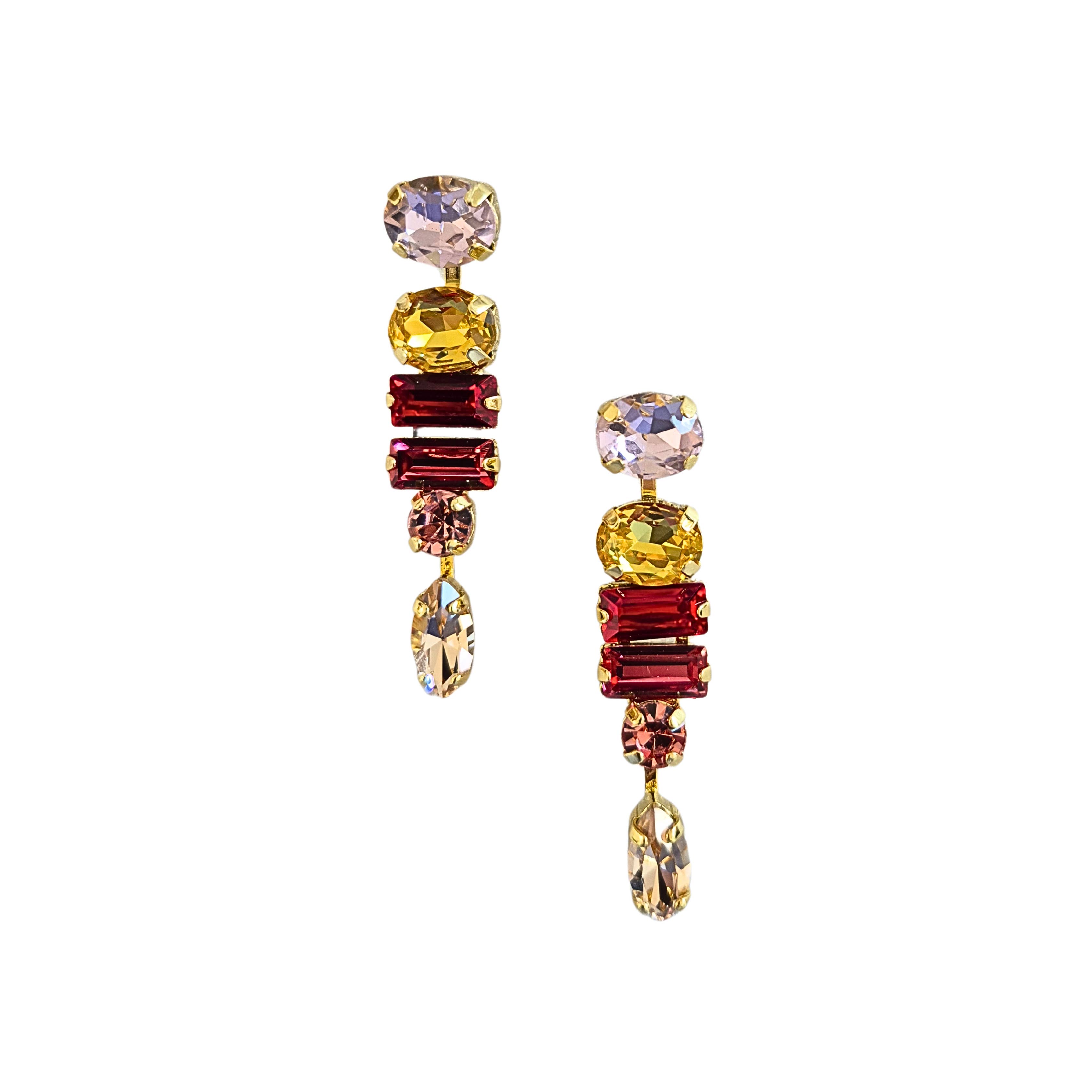 ZODA - Wholesale Dangle earrings - Statement Gem Earring AE21286PINK