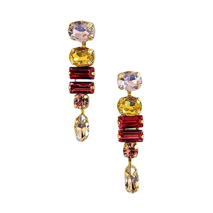 ZODA - Wholesale Dangle earrings - Statement Gem Earring AE21286PINK0
