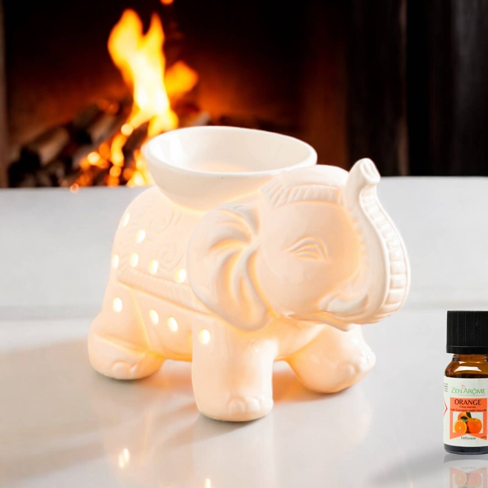 Zen'Arôme - Wholesale Oil Warmer - Tandor white ceramic wax warmer for scented melts6