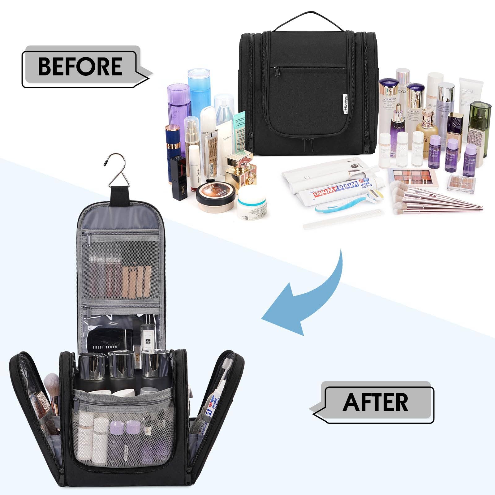 NARWEY INC - Wholesale Toiletry Bag - Women's - Hanging Toiletry Makeup Bag With compartment11