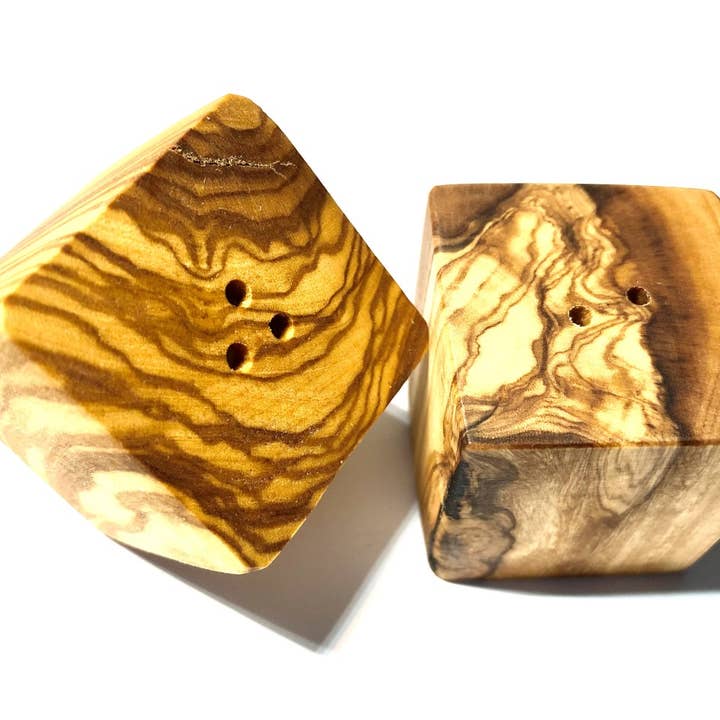Set of 2 olive wood cube salt and pepper shakers and other Purchase Wholesale wooden cubes. Free Returns & Net 60 Terms on Faire trending on Faire.