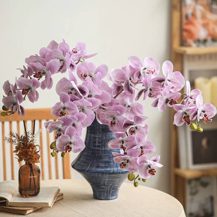 Rustic Reach - Wholesale Artificial Flowers - Real Touch Orchid Stem in Various Colors 35" Tall