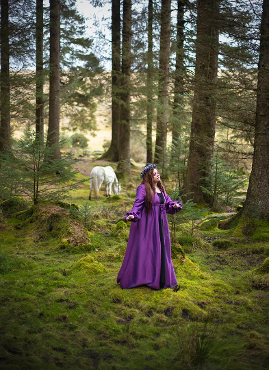 Costurero Real - Wholesale Costume - Women's - Pink Fuchsia Overdress Renaissance costume surcoat medieval1