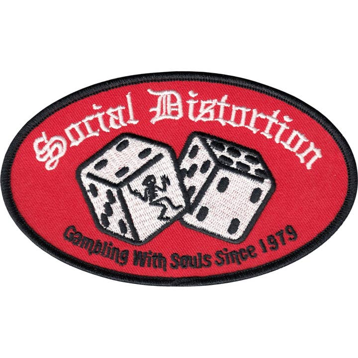 Patch - Social Distortion - «Il gioco d'azzardo con le anime dal 1979" per la vendita all'ingrosso da parte di Square Deal Recordings & Supplies