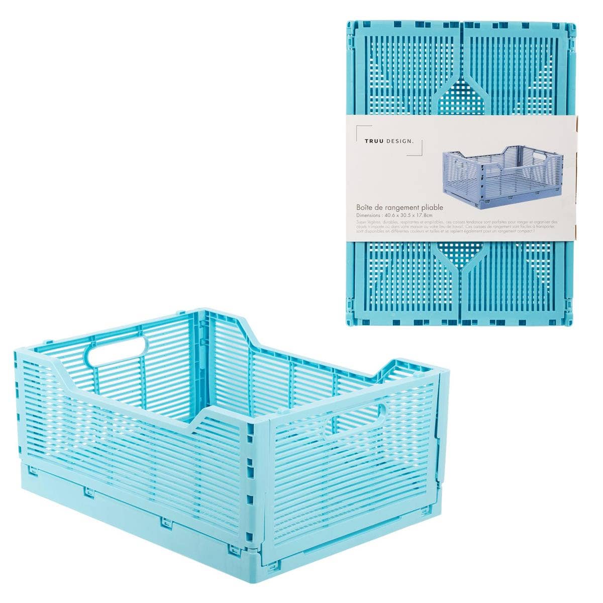 Truu Design - Wholesale Storage Bin - Truu Design Folding Storage Crate, 16x12x7",7 colors24