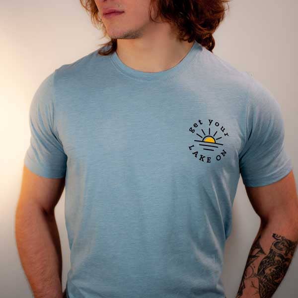 Lake On Company – wholesale T-shirts med screentryck – Herr – T-shirt Logo för män fram och bak1