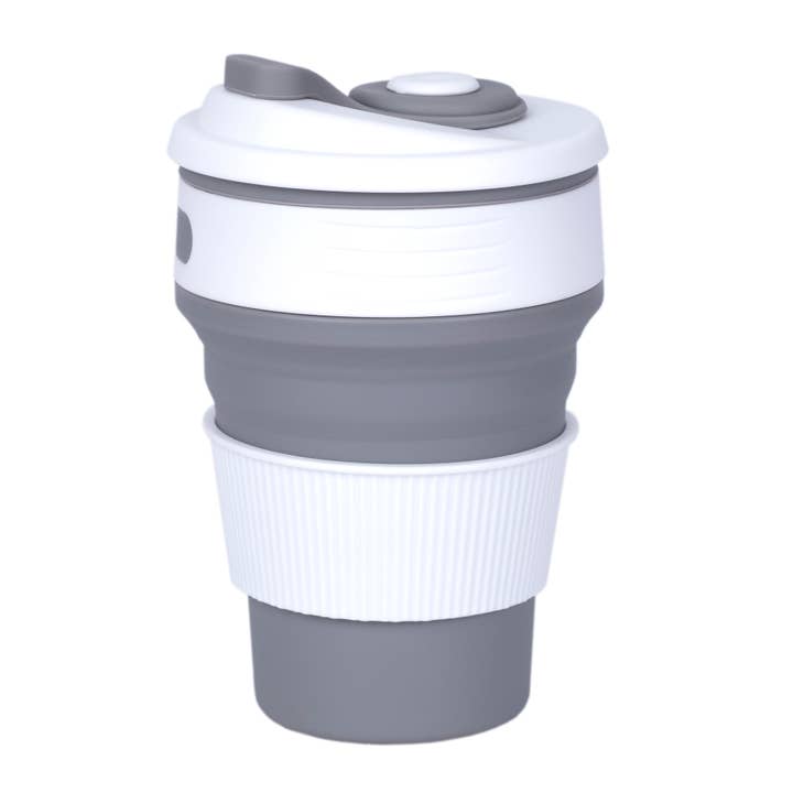 FOLDABLE SILICONE COFFEE CUP GREY HF for wholesale by Helio Ferretti